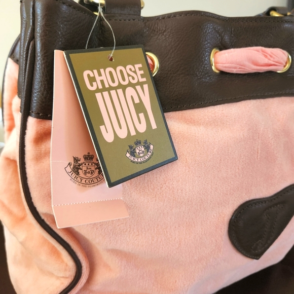 SOLD Juicy Couture NEW pink velour daydreamer bag purse nwt nardels - Picture 5 of 11